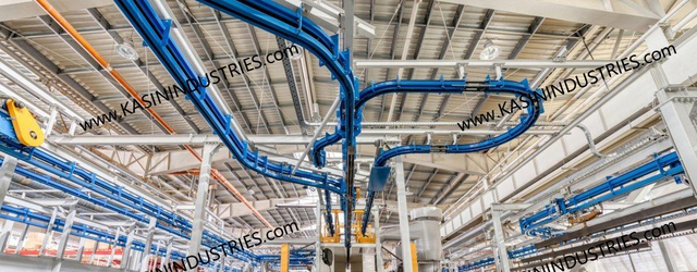 สายพานลำเลียงแบบโซ่เหนือศีรษะ – แบบสองระนาบสี่ล้อ